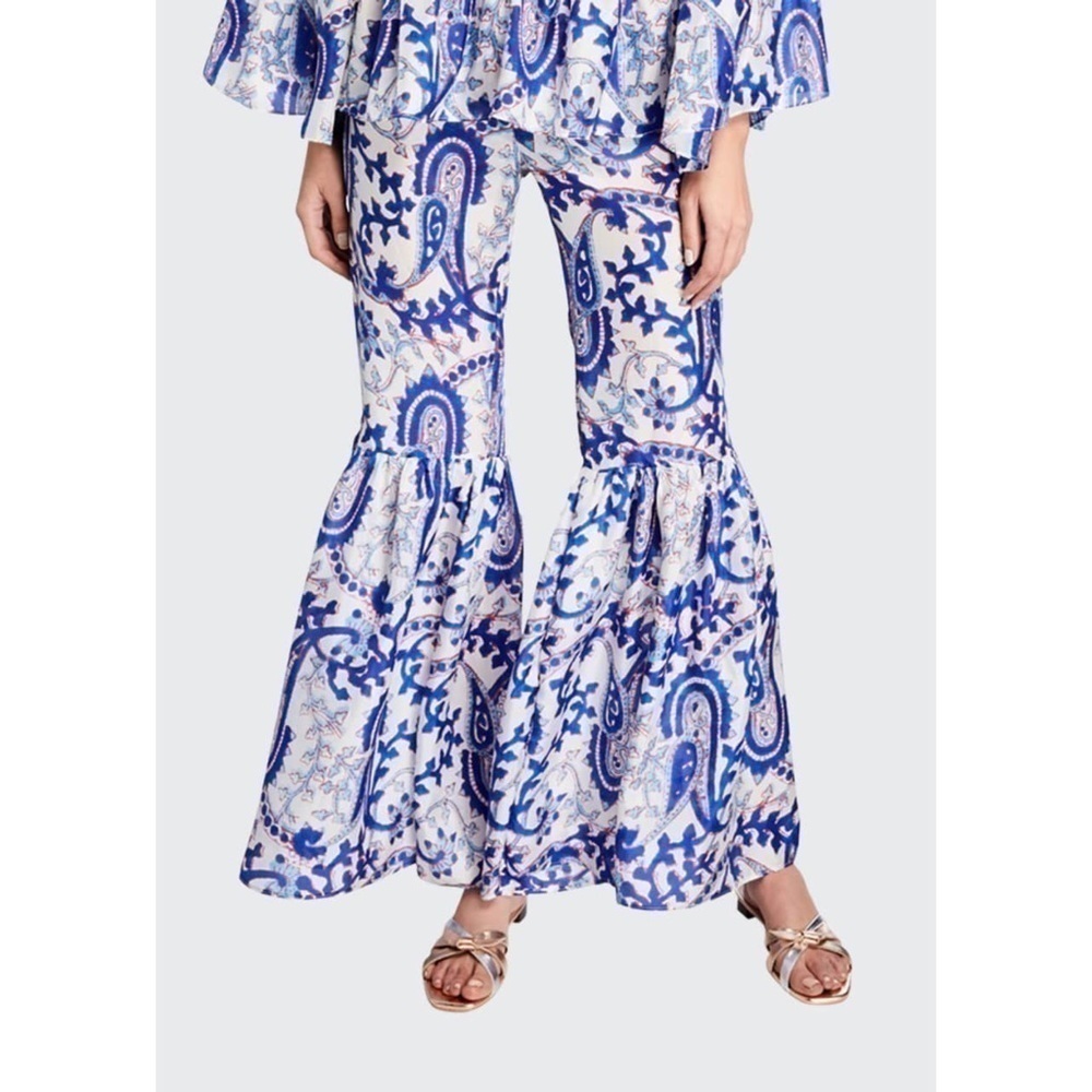 Figue Silk Set - Brielle Bahia Beach Pants & Blouse Small - Picture 4 of 17